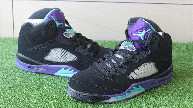Air Jordan 5 Retro Black And Purple Grape
